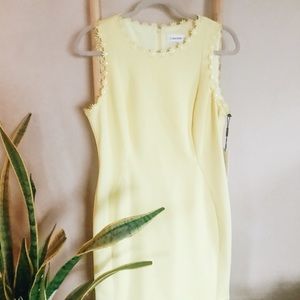 Calvin Klein yellow dress